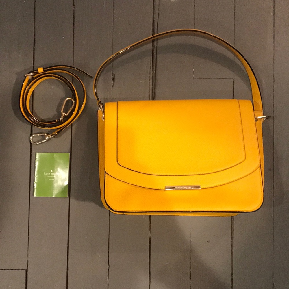 Kate Spade Mustard Yellow Leather Shoulder Purse